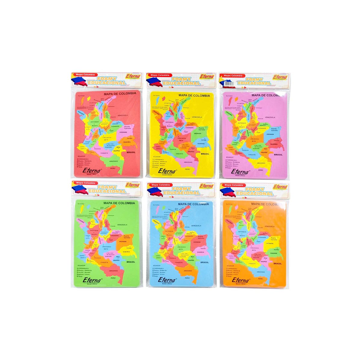ETERNA - Foamy Educativo Mapa de Colombia  Eterna