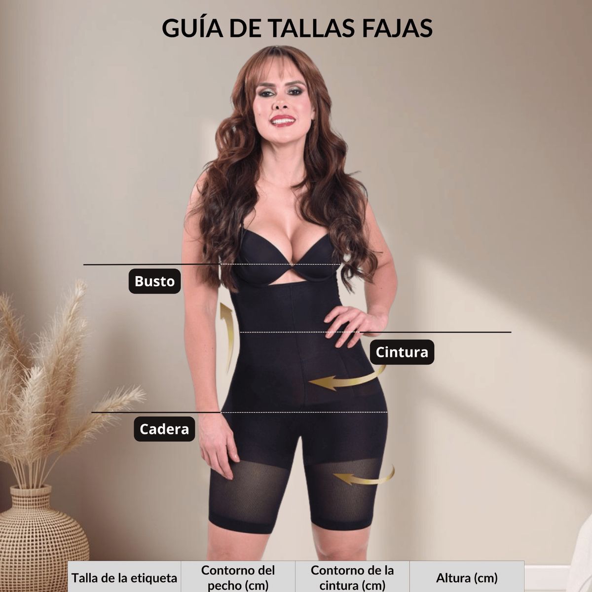 RITCHI - Body Faja Control para Mujer Ritchi  Escote Redondo Manga 34 con Blonda Transparente