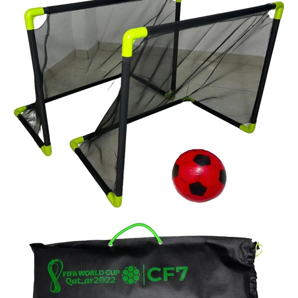 GENERICO - Set Canchas Fútbol Soccer Armables x2 con Balón y Estuche Portátil