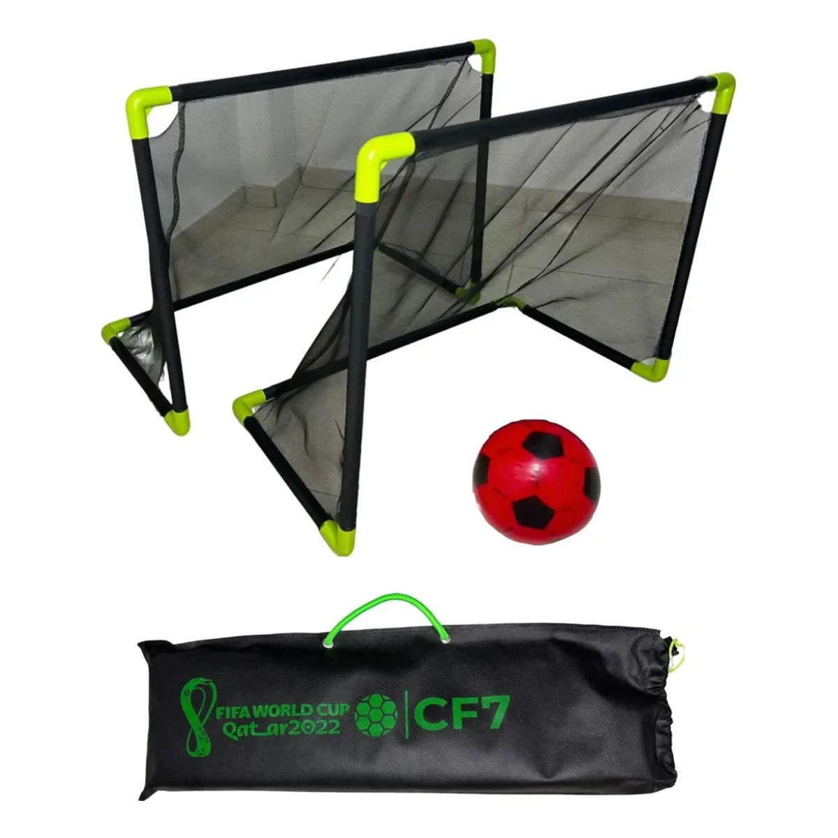 GENERICO - Set Canchas Fútbol Soccer Armables x2 con Balón y Estuche Portátil
