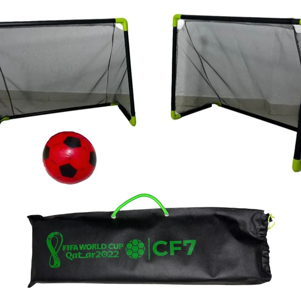 GENERICO - Set Canchas Fútbol Soccer Armables x2 con Balón y Estuche Portátil