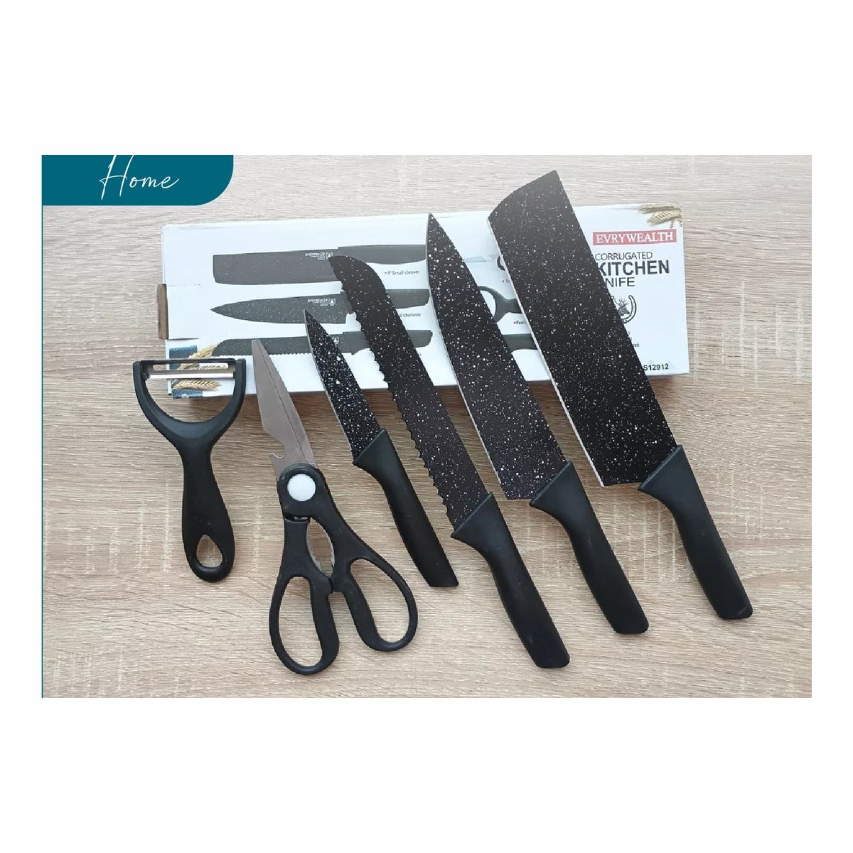 GENERICO - Set De Cuchillos 6 Piezas Cuchillos Cocina Cuchillería