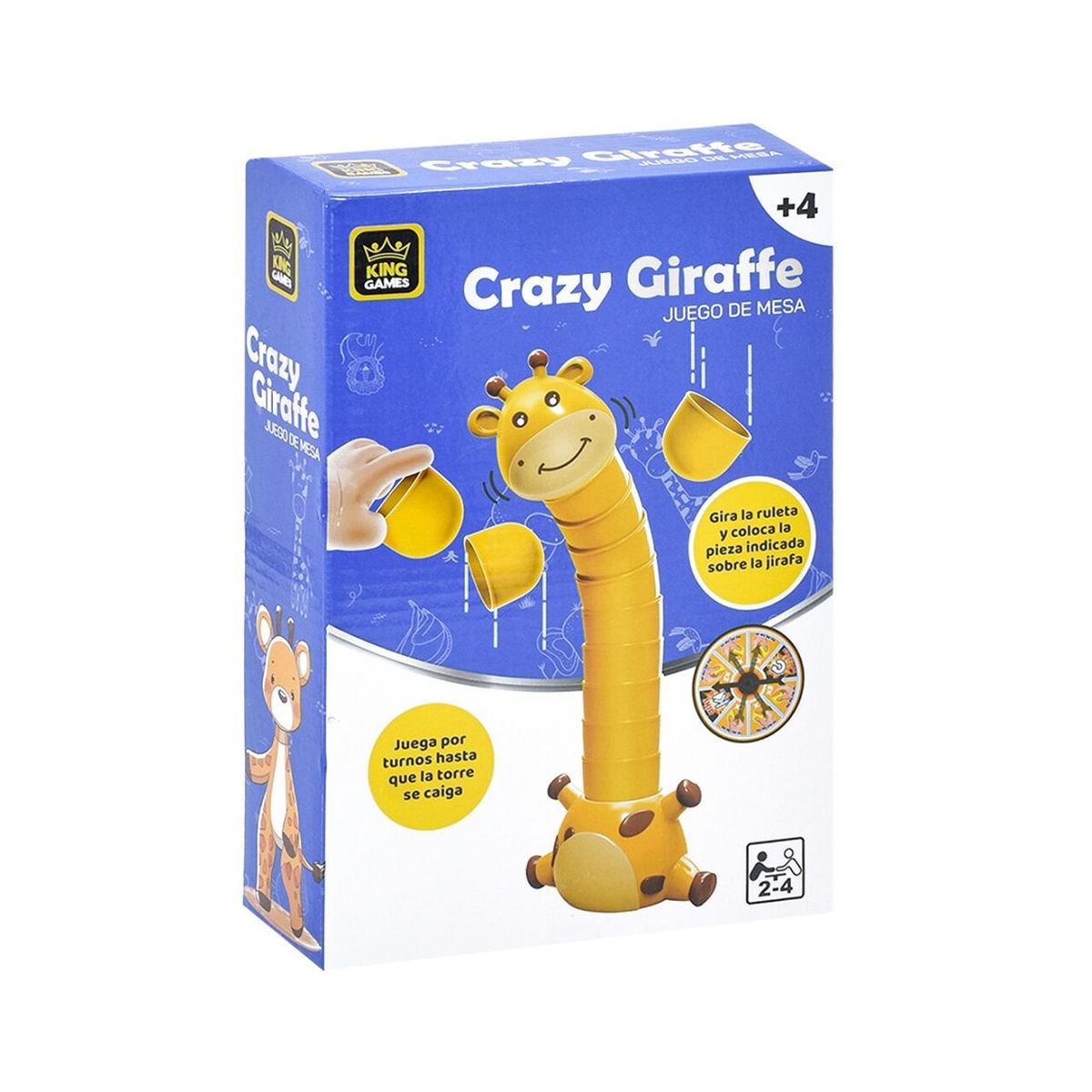 MONKEY BRANDS - Jirafa de Equilibrio 12 Piezas Apilables King Games