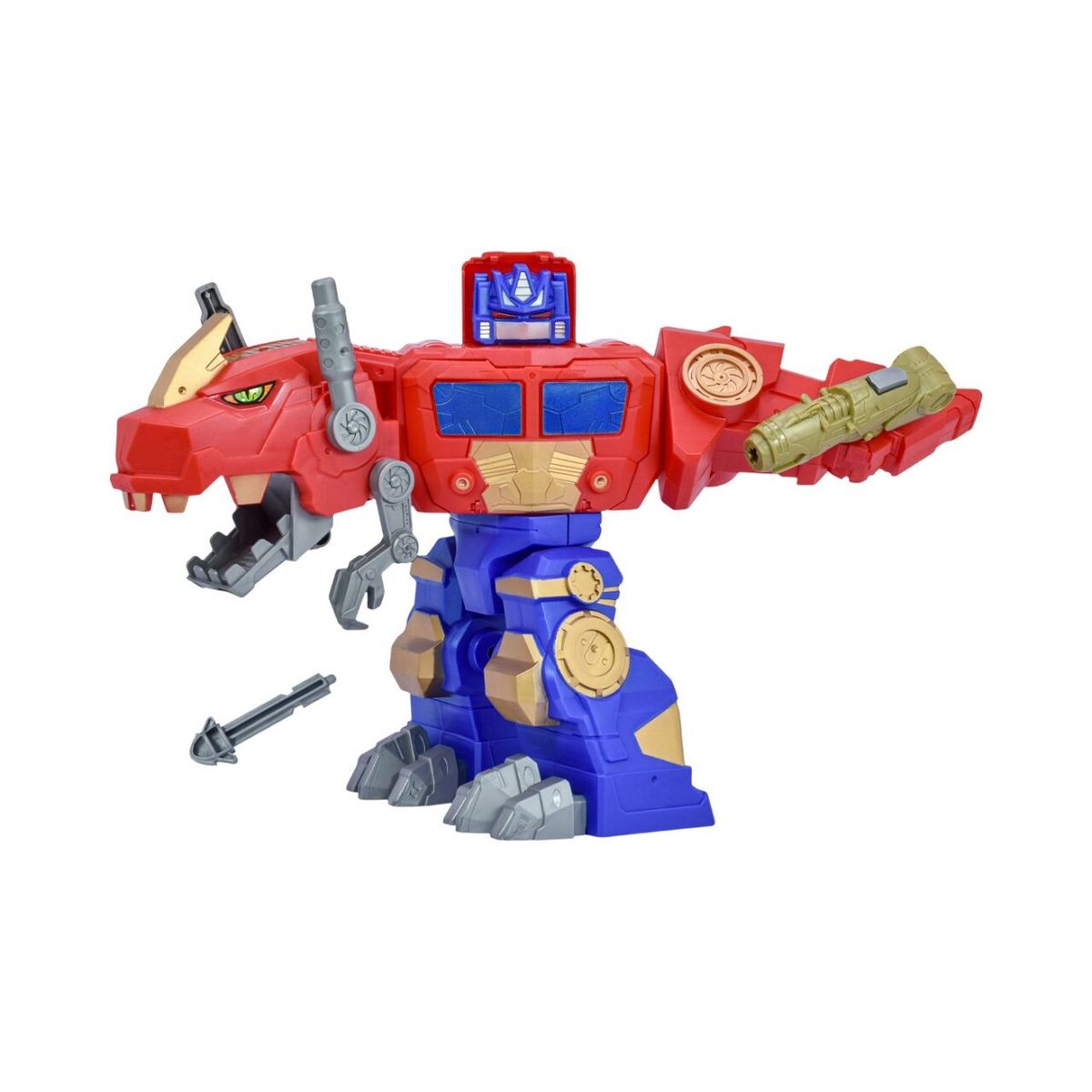 MONKEY BRANDS - Figura Transformable Dinosaurio con Luces y Sonido Robot Fighter