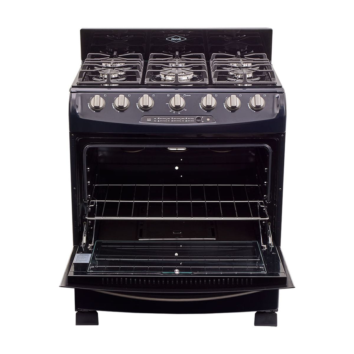 HACEB - Estufa de piso en cristal haceb de 76 cm gas natural azul