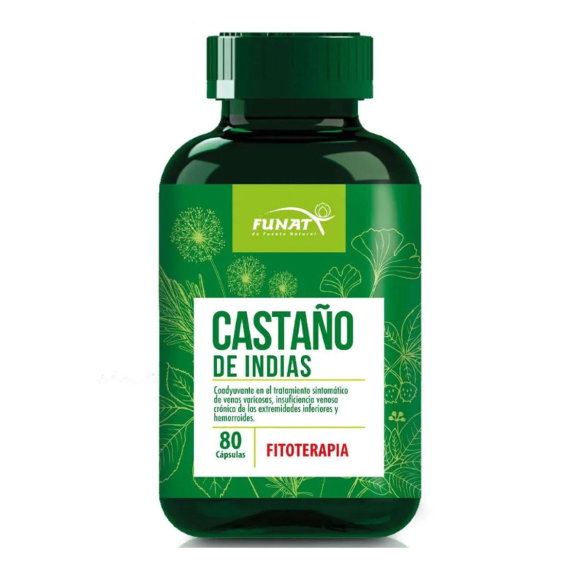 FUNAT - SUPLEMENTO CON FLAVONOIDES X 80 CAPSULAS/ CASTAÑO DE INDIAS.