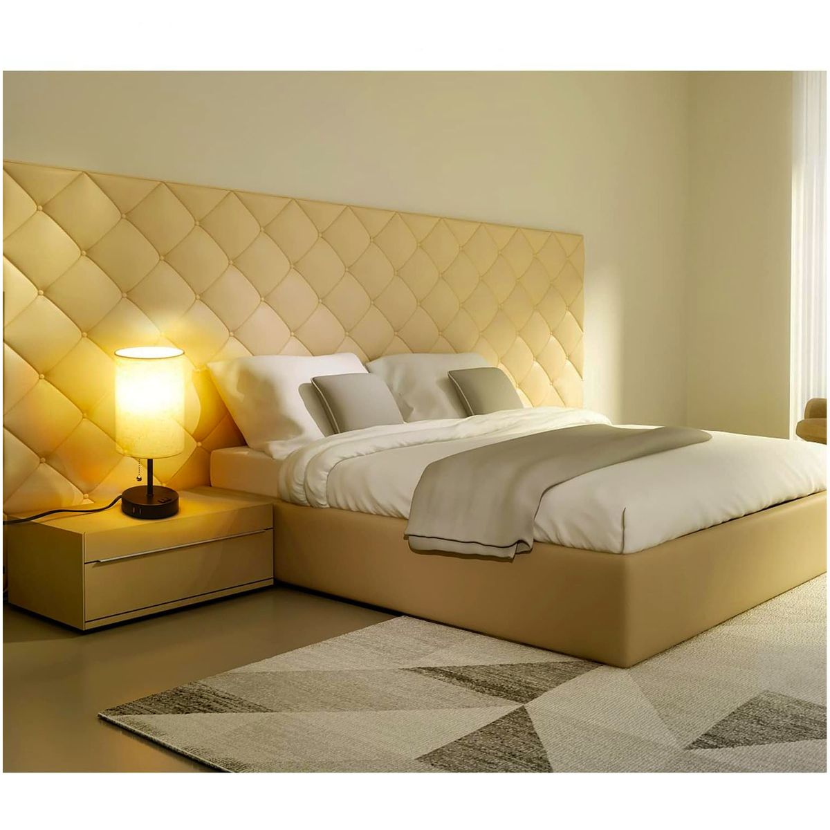 ONE PIXEL - Lampara De Mesa Nocturna Para Habitación Con Luz Regulable USB