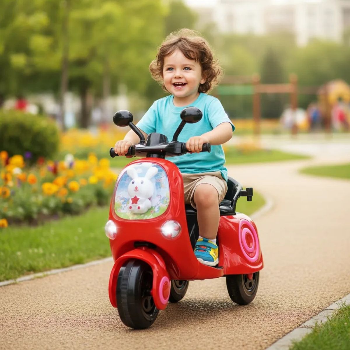 KIDSHOP - Moto Carro Recargable Eléctrica Montable Niñas My001