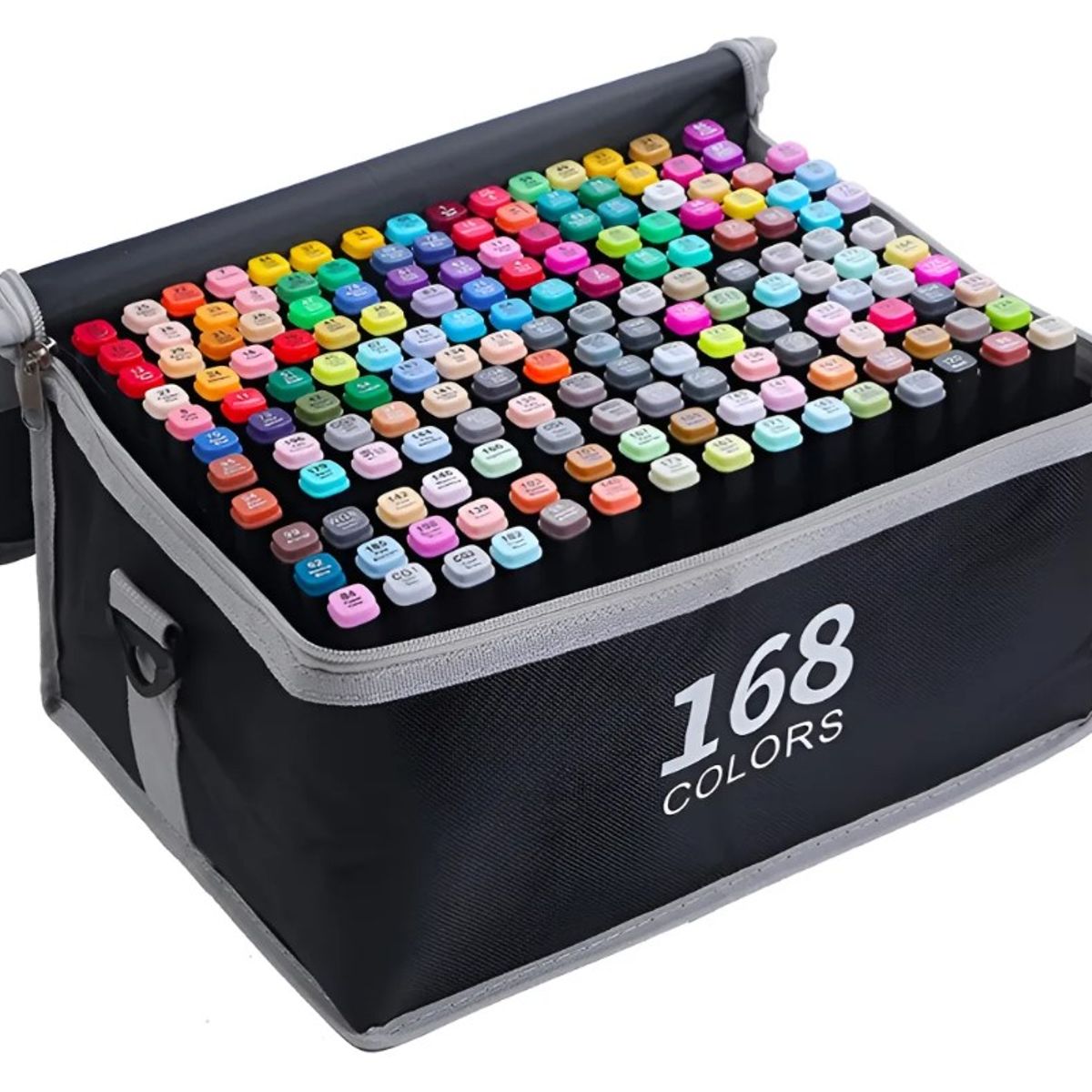 ZHOPI CO - Marcadores Doble Punta X 168 Plumones Punta Pincel.