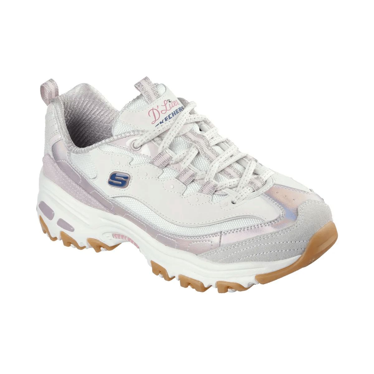 SKECHERS - Tenis Skechers Mujer Dlites Air-Cooled MF Blanco Multicolor