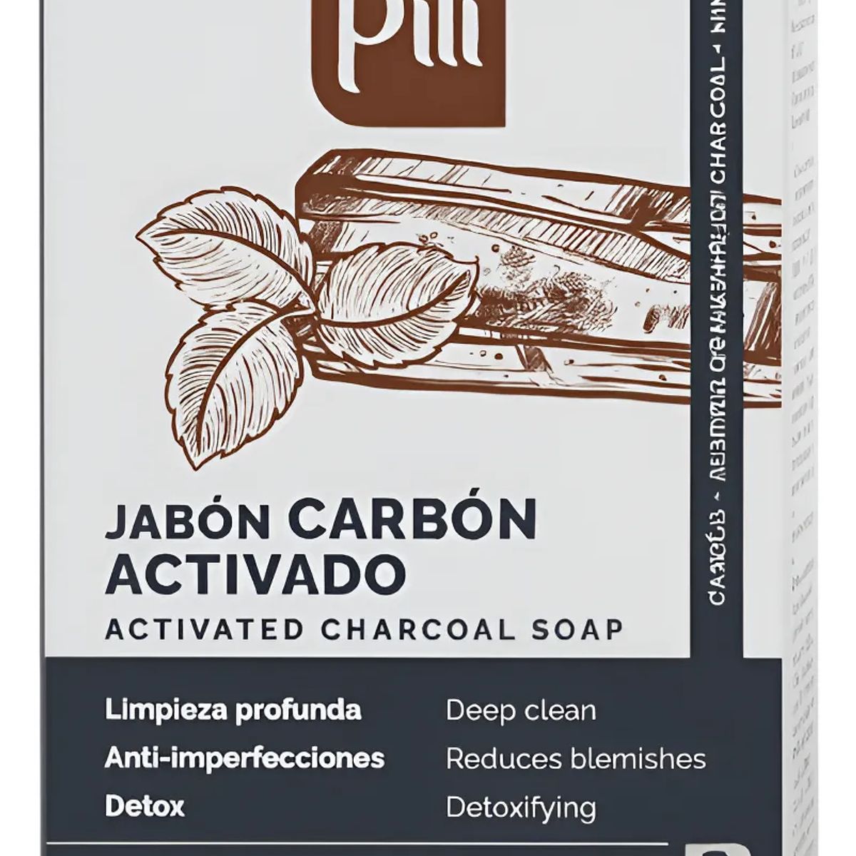 PILI - Jabon Pili De Carbón Activado Y Aceite De Menta 100g