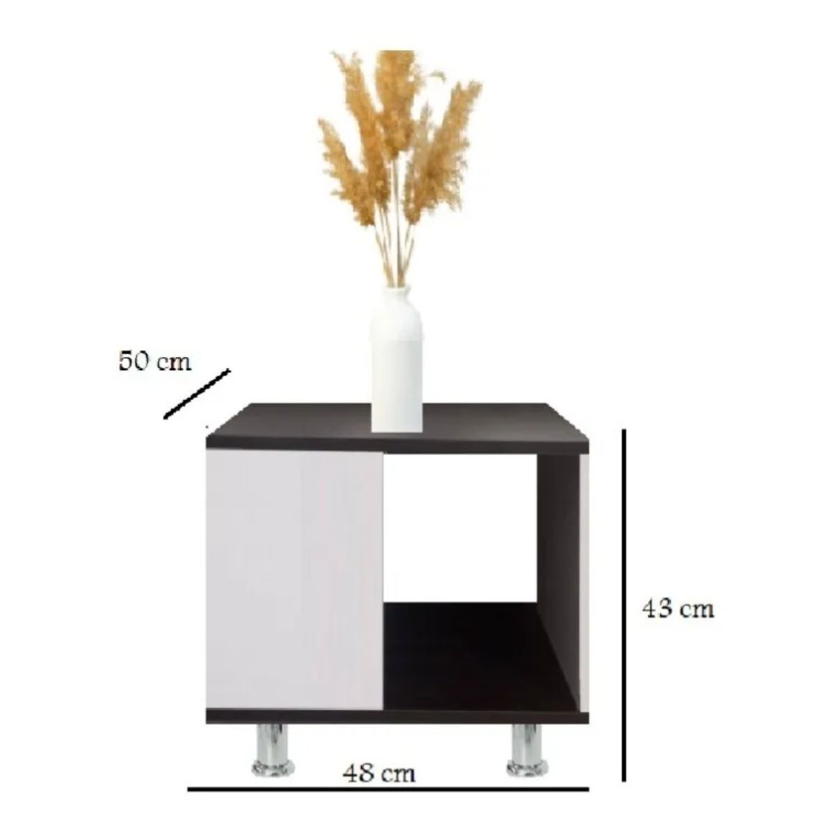 GENERICO - Mesa De Centro Mesa Auxiliar Mesa Para Sala Minimalista WengueBlanco