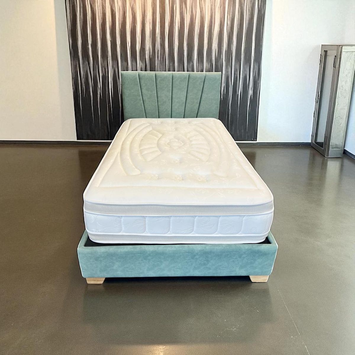 PLUMA HOME - CAMA CAJONES + CABECERO + COLCHON - DOBLE