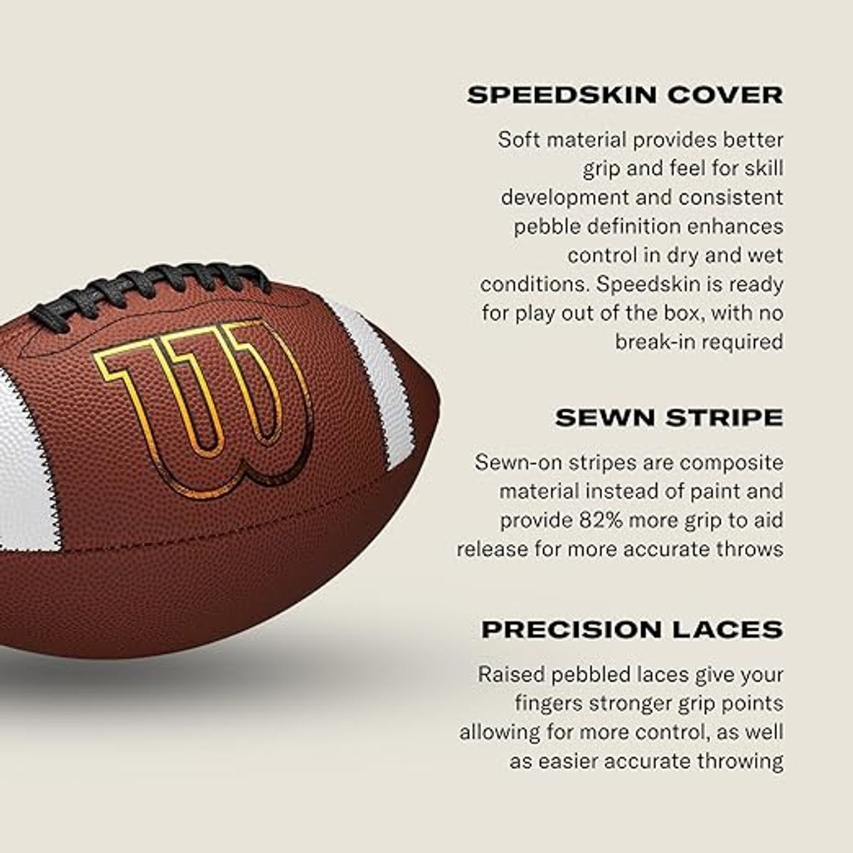 WILSON - Balón de fútbol Wilson GST SpeedSkin profesional