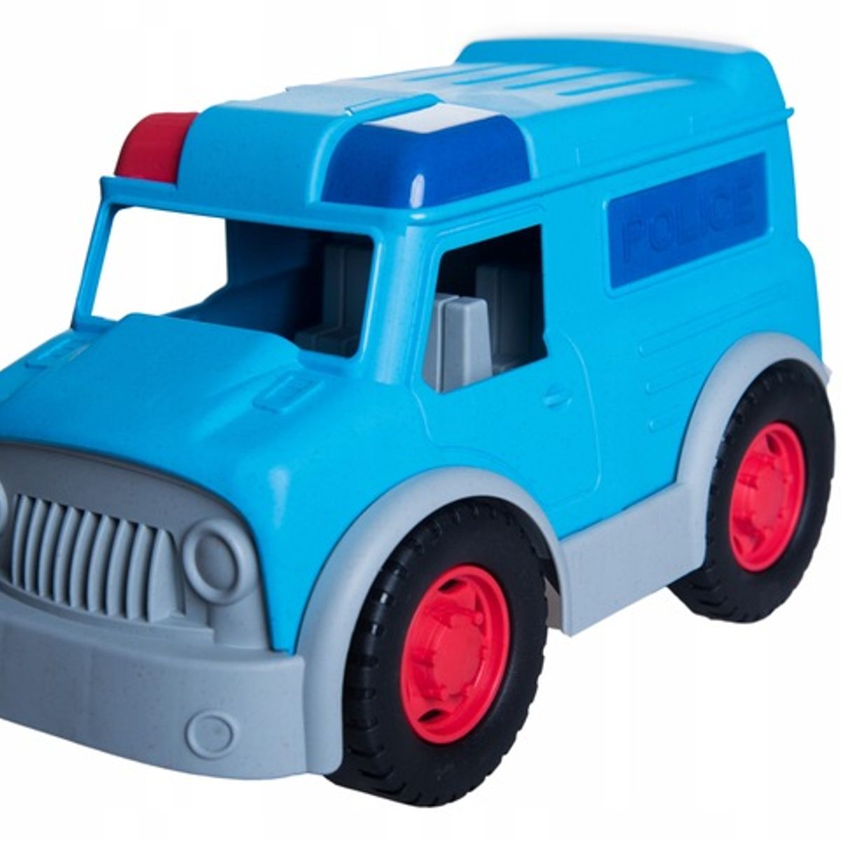 JUGANDO Y EDUCANDO - Juego Carro De Policía Grande Resistente De Empuje Para Niños