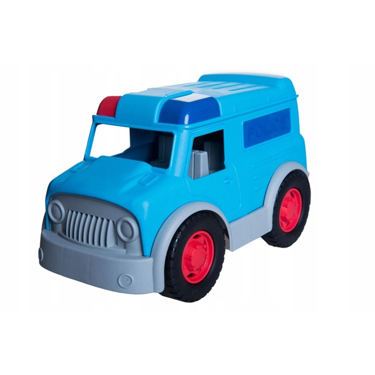 JUGANDO Y EDUCANDO - Juego Carro De Policía Grande Resistente De Empuje Para Niños