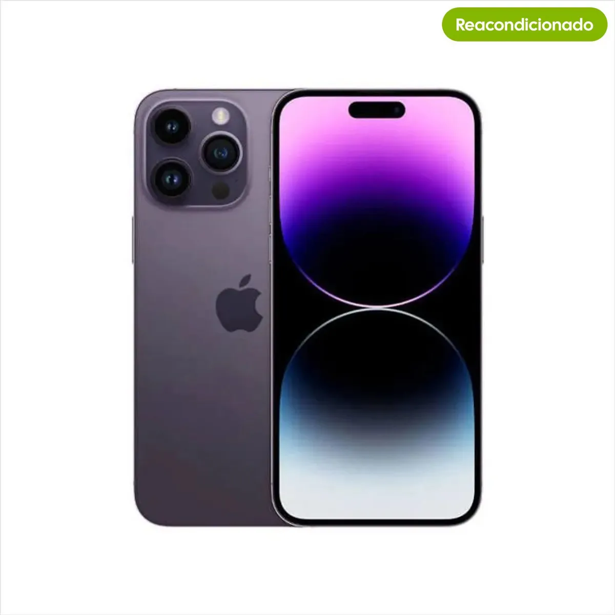 APPLE - Celular Iphone 14 Pro Max 128 GB 5G Morado Reacondicionado + Garantía extendida + Panel Solar