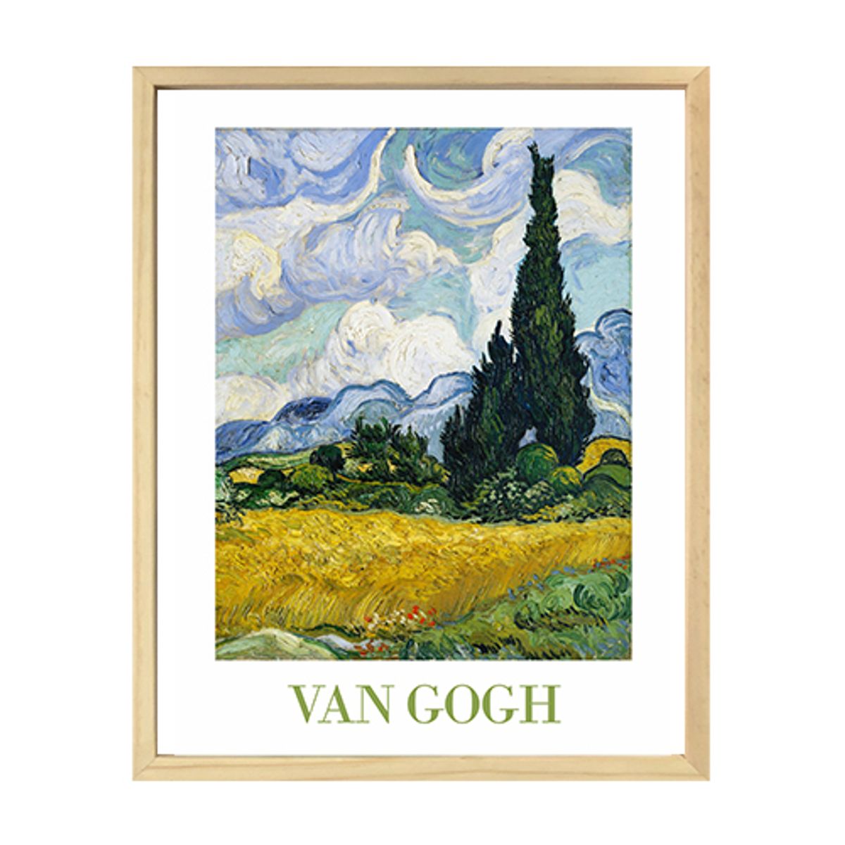 GENERICO - Cuadro Paisaje de Van Gogh 33 x 43 cm