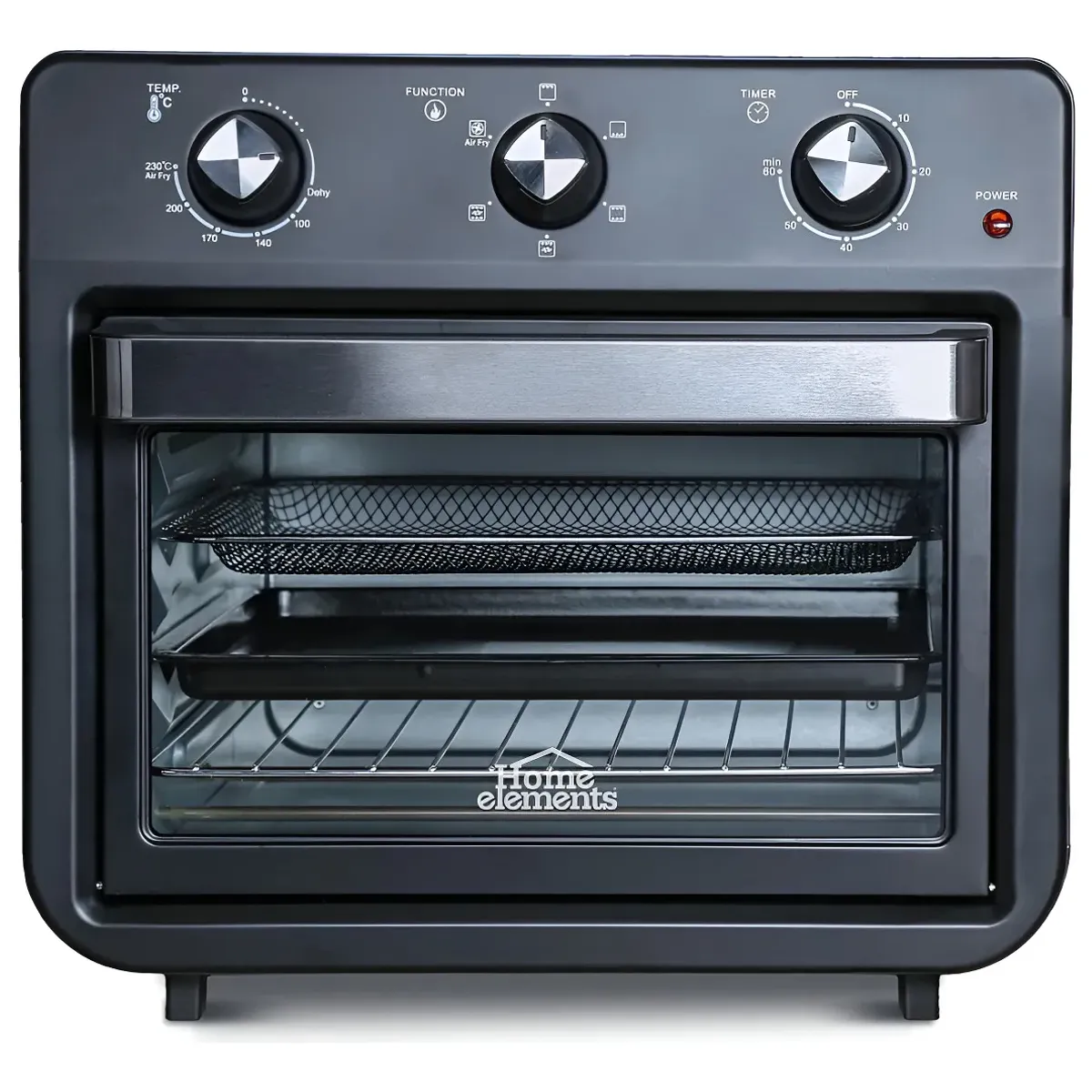 HOME ELEMENTS - MULTI HORNO PRO 7 FUNCIONES EN 1 24L NEGRO 1800W