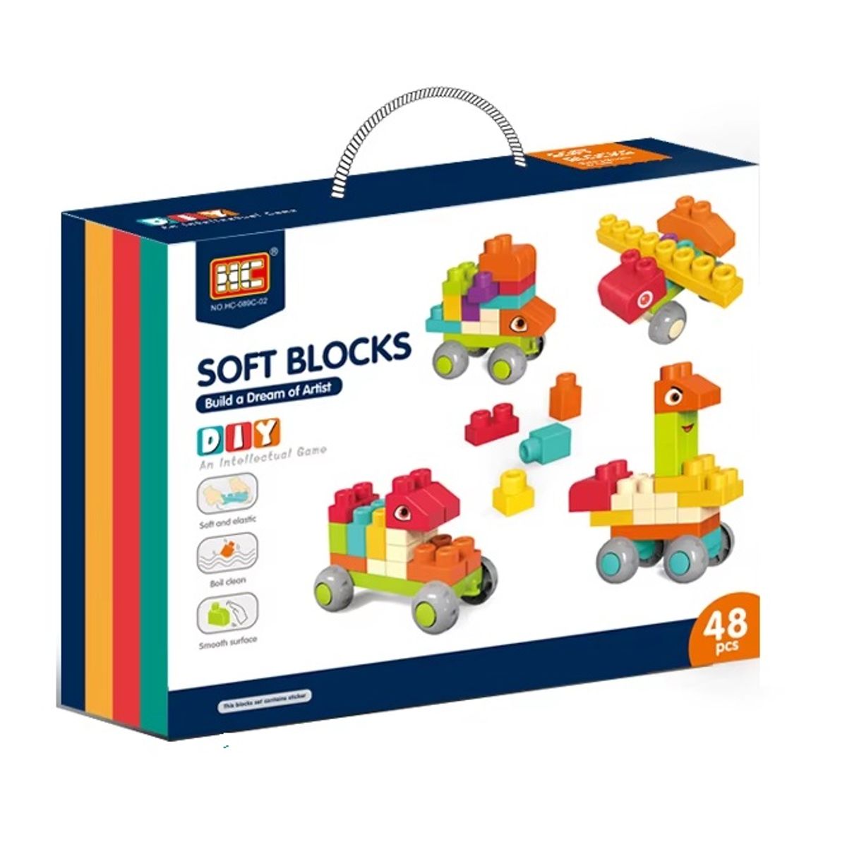 JUGANDO Y EDUCANDO - Juego Bloques De Construcción Figuras Grandes 48 Pieza niños