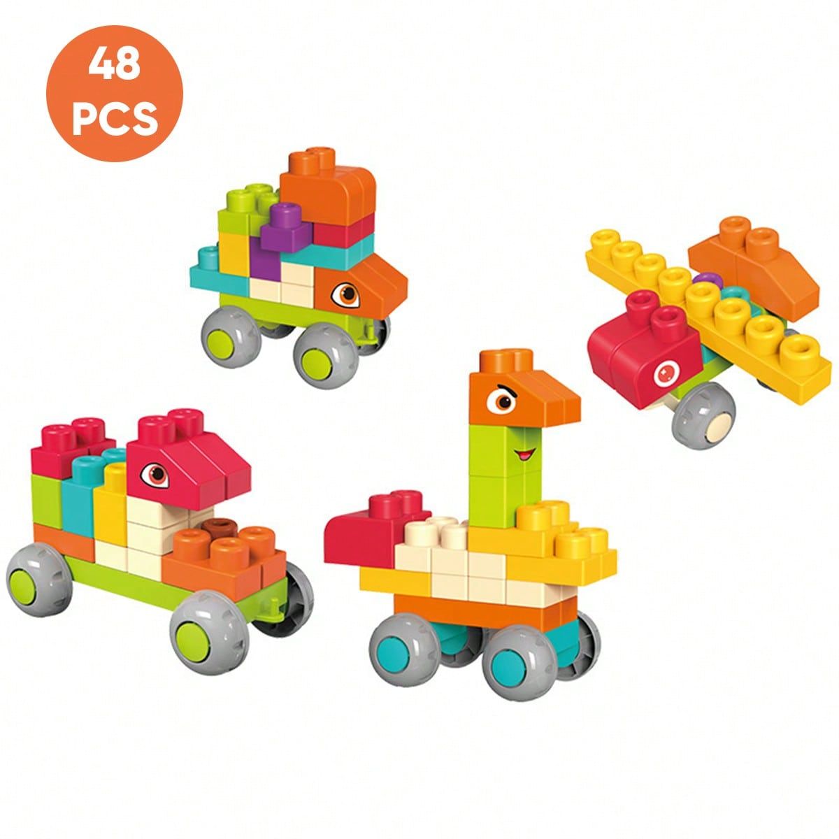 JUGANDO Y EDUCANDO - Juego Bloques De Construcción Figuras Grandes 48 Pieza niños