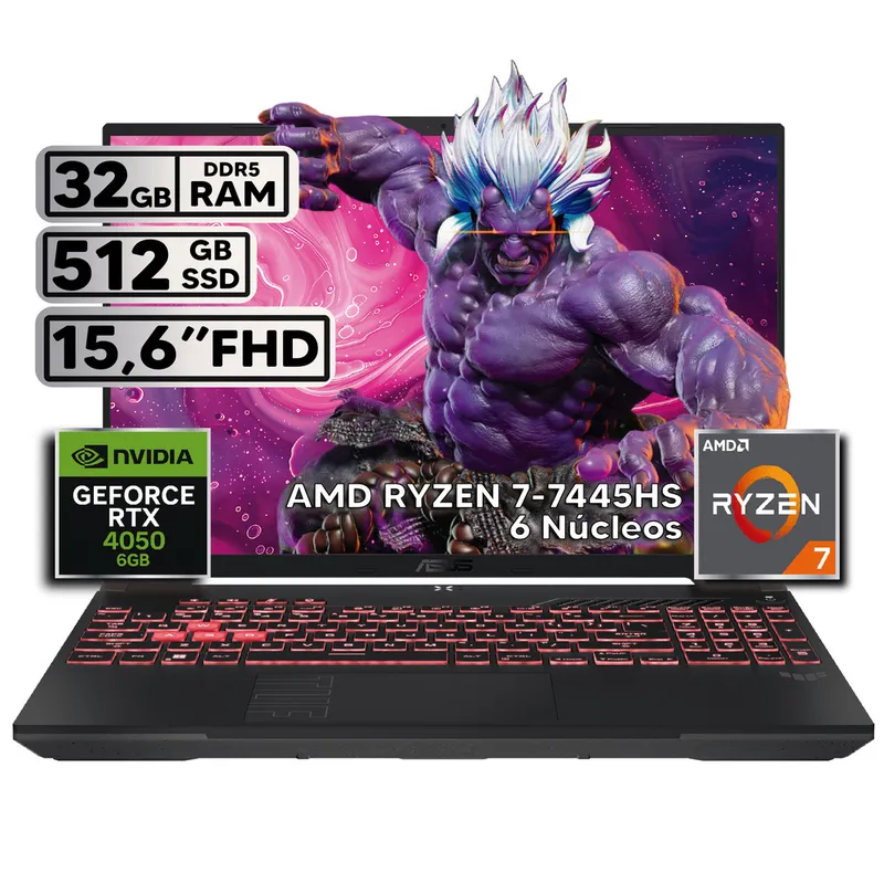 ASUS - ASUS TUF GAMING A16 RYZEN 7 32GB 512GB RTX 4050 16″ FHD+ 144HZ W11