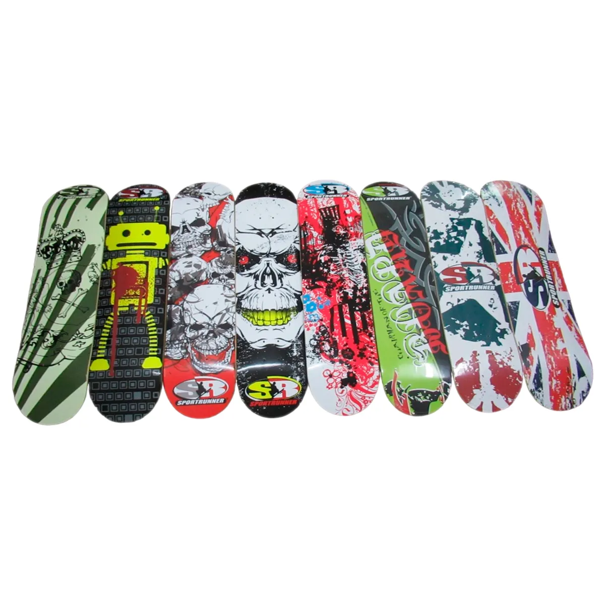 SPORT RUNNER - Tabla Patineta Skate 100% Pino Canadiense Diseños Original Pino Diseño Aleatorio