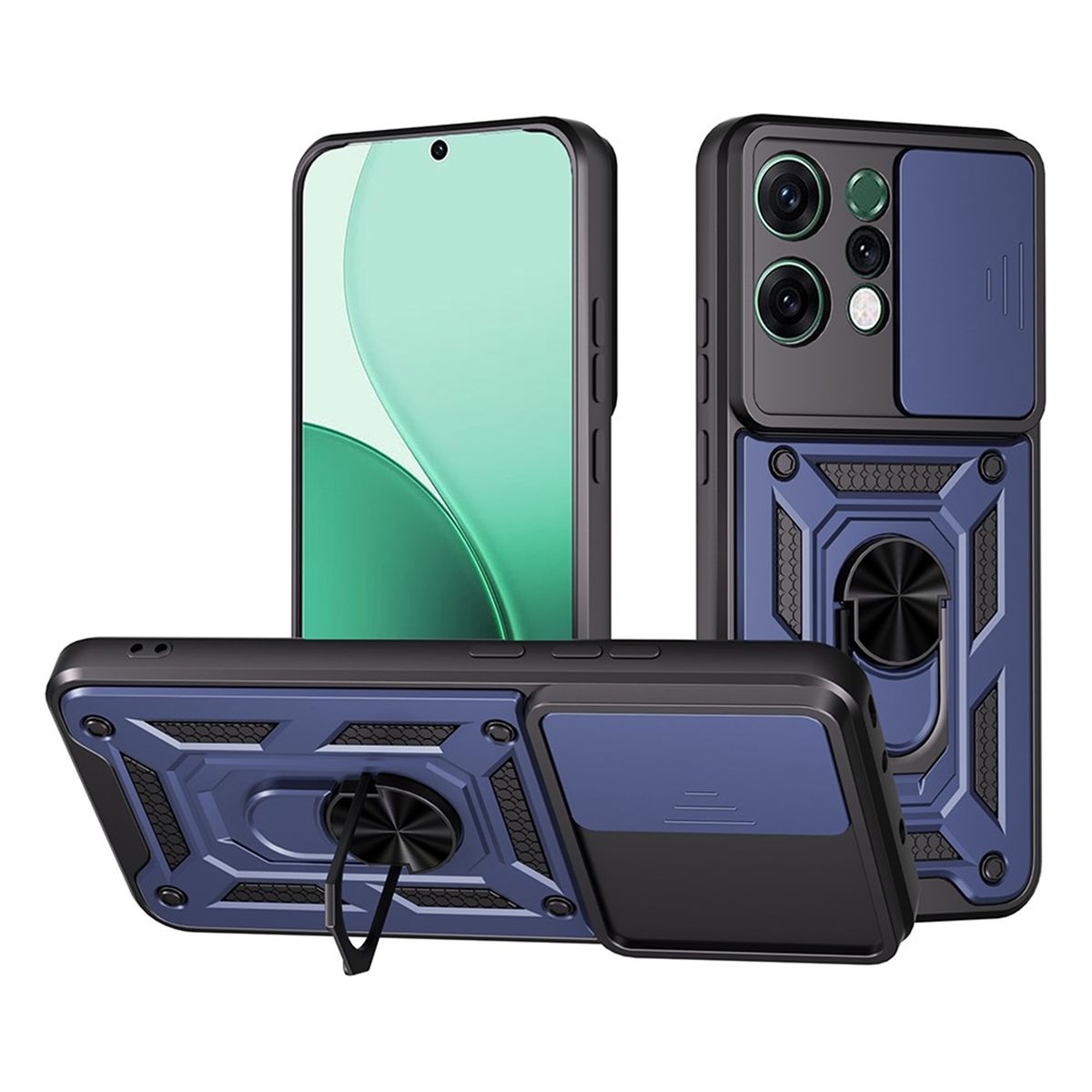 GENERICO - Funda Case Protector Cámara Slider Compatible Oppo Reno 14 5G Azul