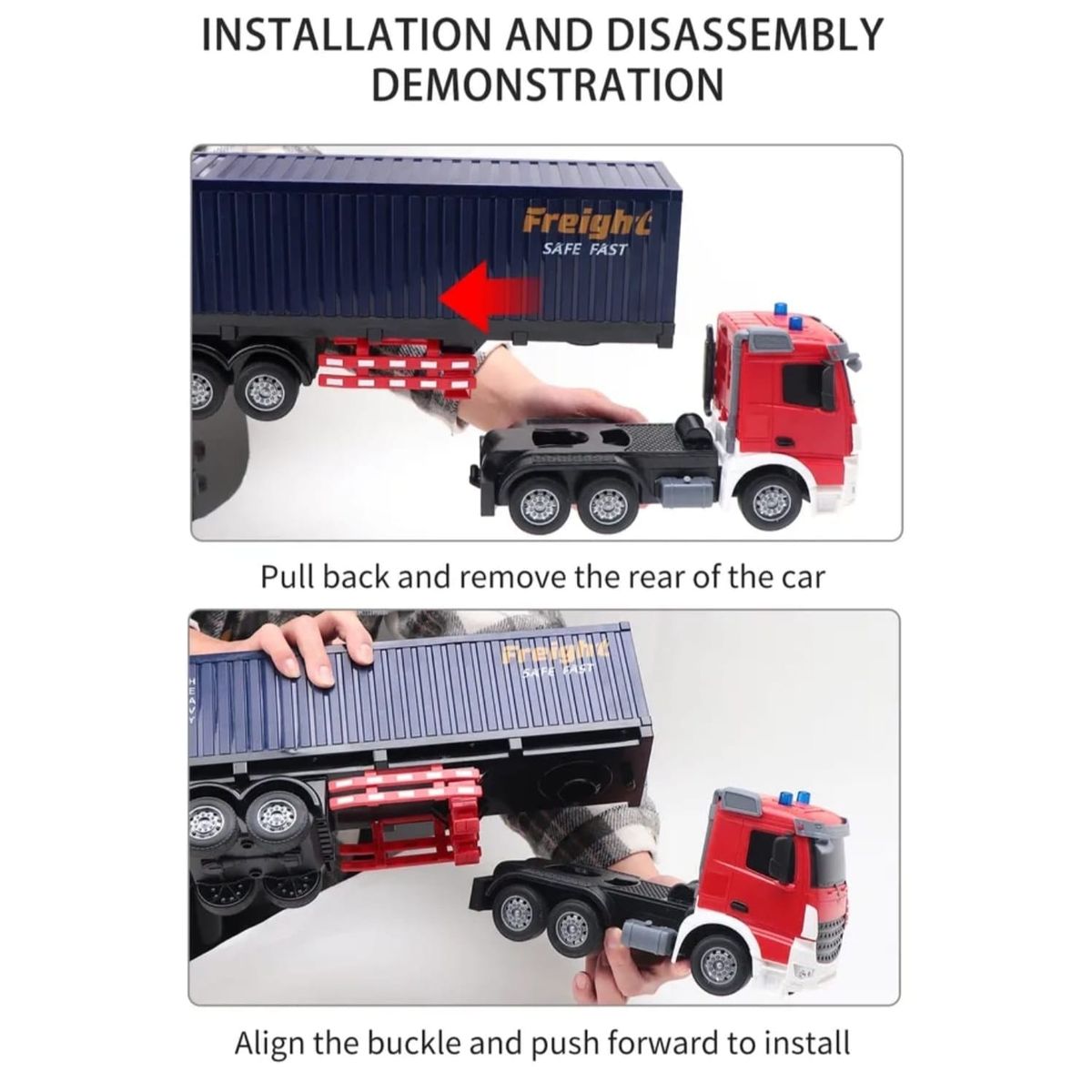 GENERICO - Tractomula a control remoto juguete camion a control remoto