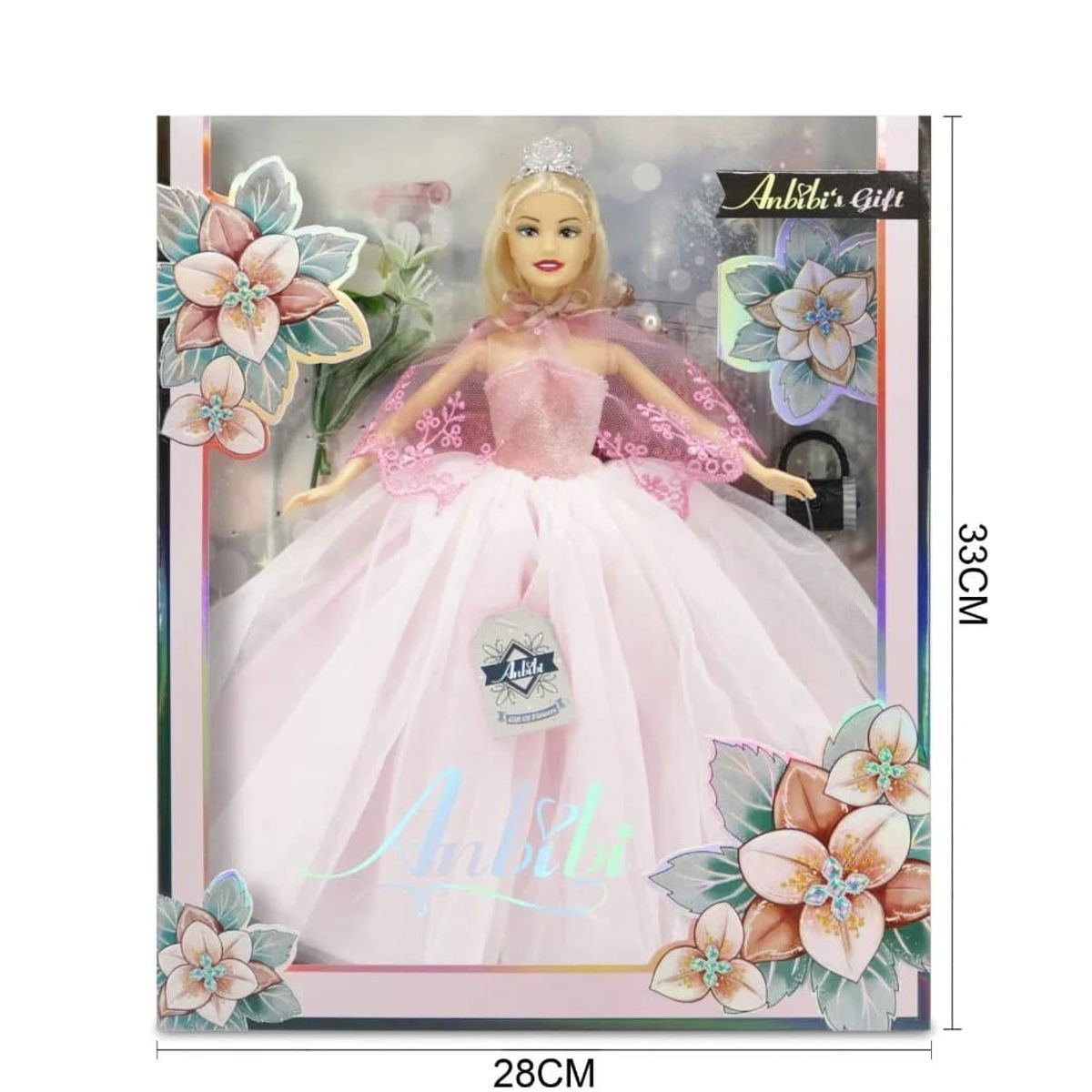 GENERICO - Muñeca princesa 33cmx 28cm Juguete vestido largo