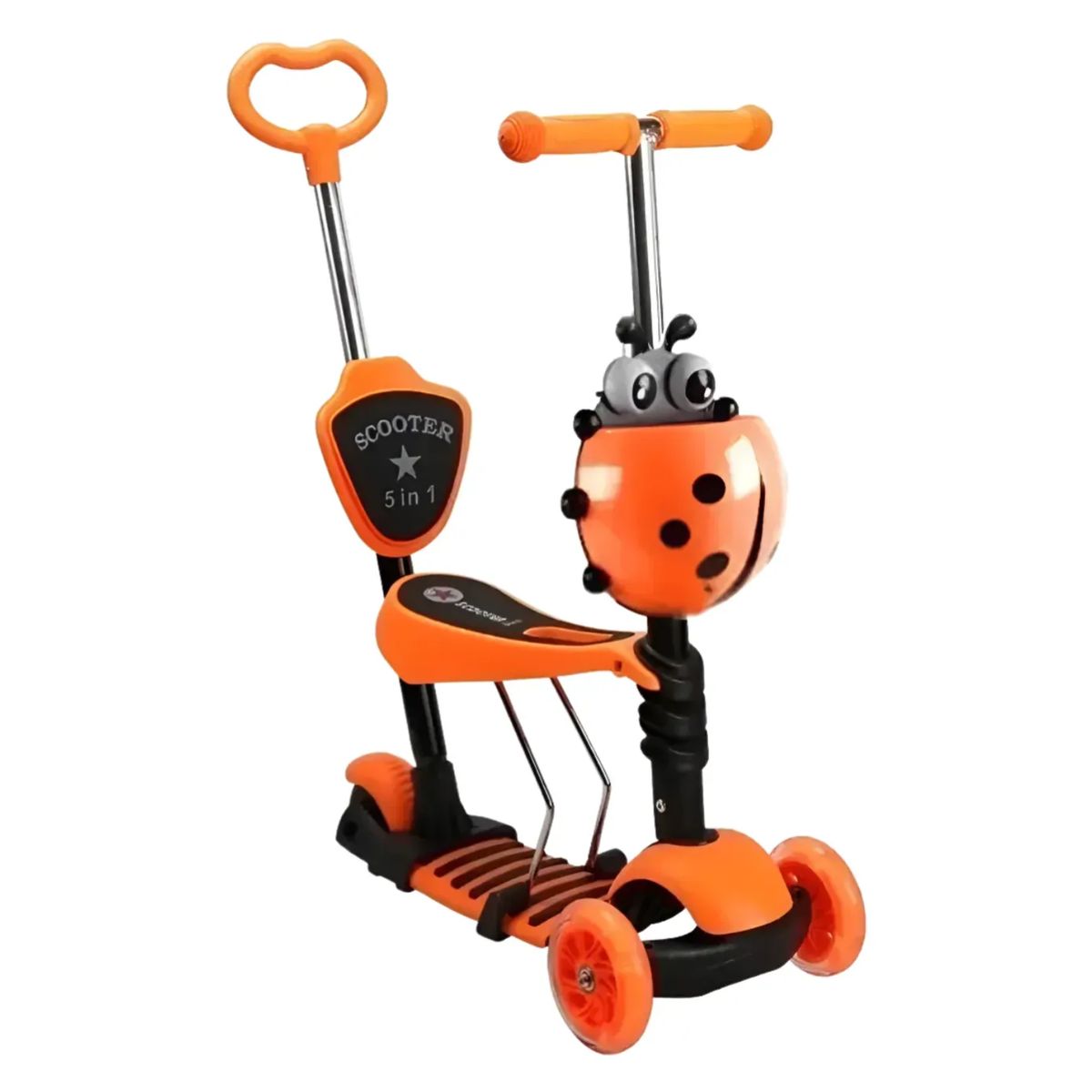 GENERICO - Scooter Infantil 5en1 Multifuncional Nia Naranja