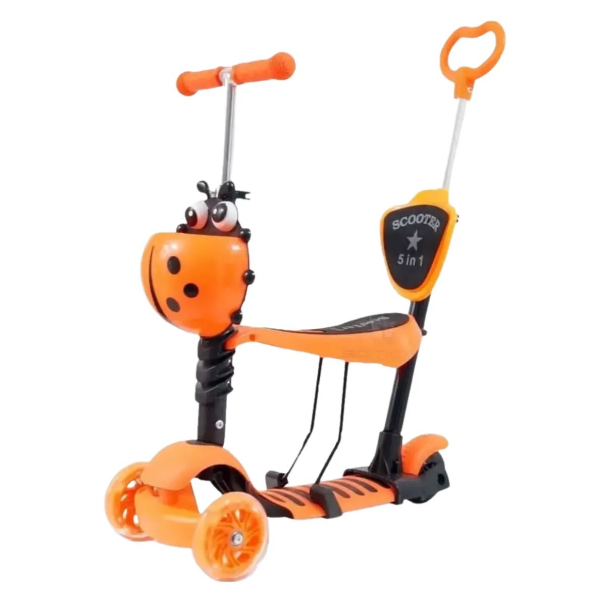 GENERICO - Scooter Infantil 5en1 Multifuncional Nia Naranja