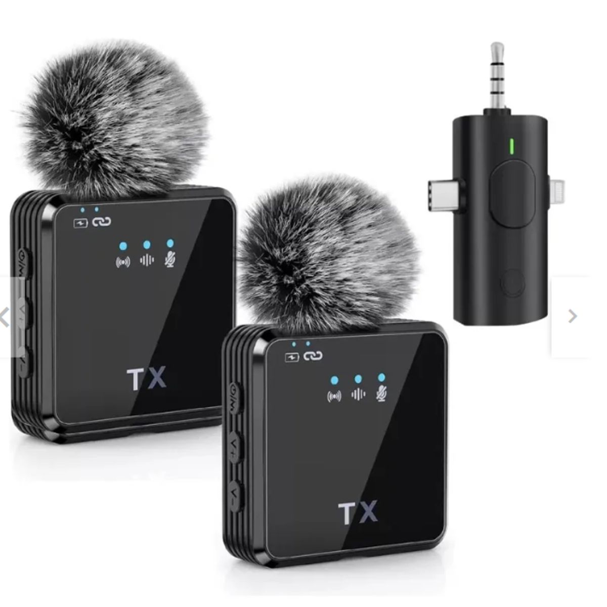 GENERICO - Micrófono Inalámbrico Solapa 3 En 1 Profesional F11-2 X2