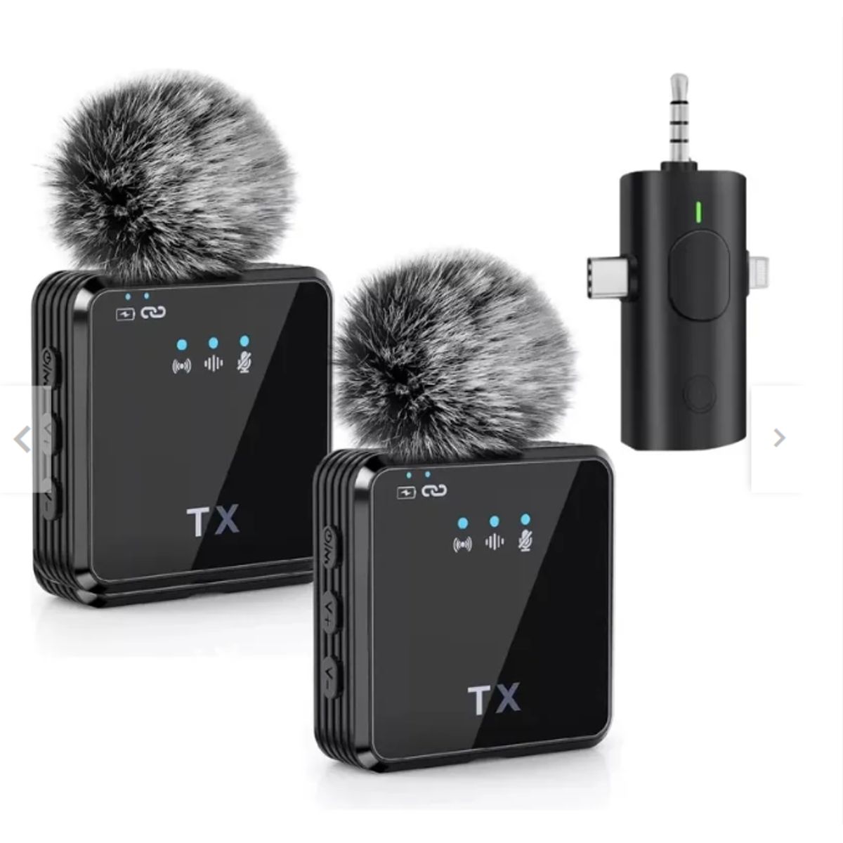 GENERICO - Micrófono Inalámbrico Solapa 3 En 1 Profesional F11-2 X2