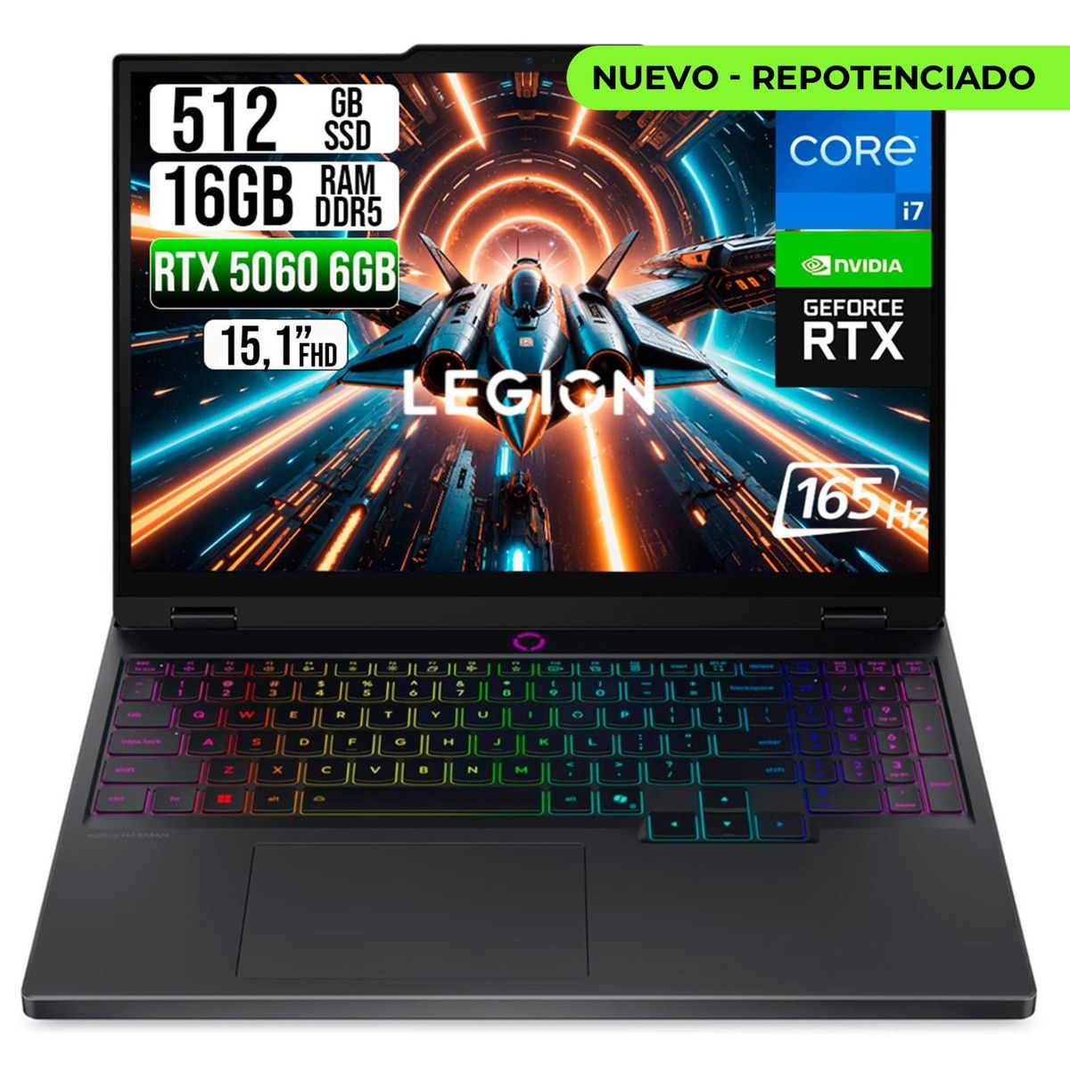 LENOVO - PORTATILE LENOVO LEGION INTEL CORE I7-14700HX RTX 5060 8GB SSD 512GB RAM 16GB 15.1" OLED WQXGA