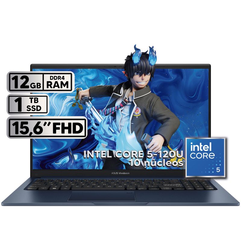 ASUS - PORTÁTIL ASUS VIVOBOOK 15 INTEL CORE I5 120U 12 GB RAM 1TB SSD 15.6″ FHD