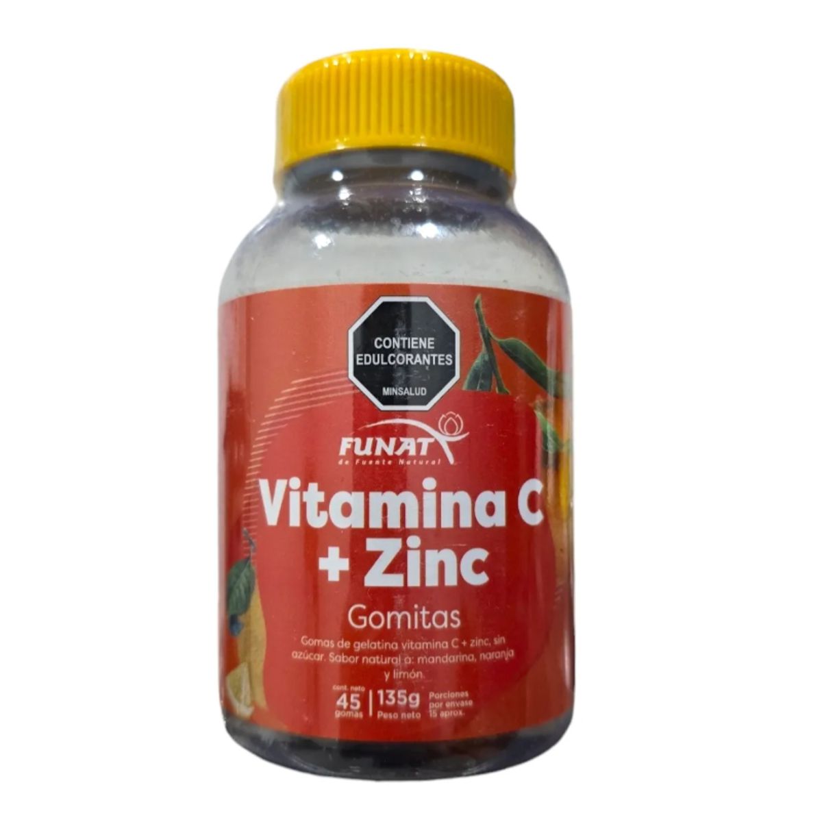 FUNAT - GOMAS DE GELATINA CON VITAMINA C + ZINC X 45 UNIDADES/ FUNAT