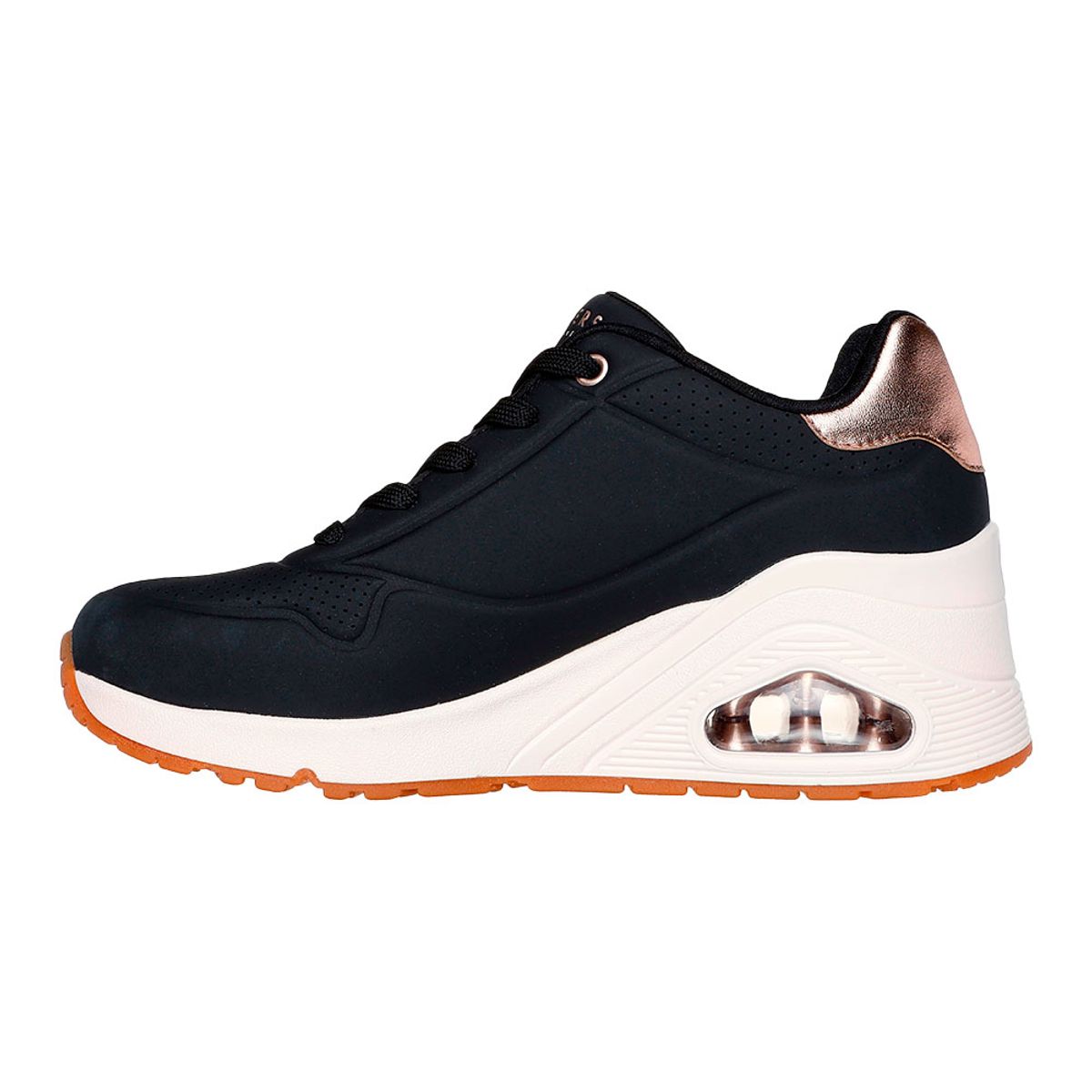SKECHERS - Tenis Skechers Mujer Uno Wedge - Hi Steps - Negro - Blanco