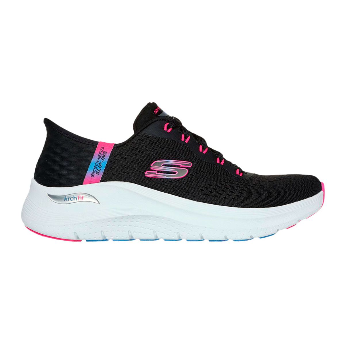 SKECHERS - Tenis Skechers Mujer Arch Fit 2.0-Easychic - Negro - Fucsia