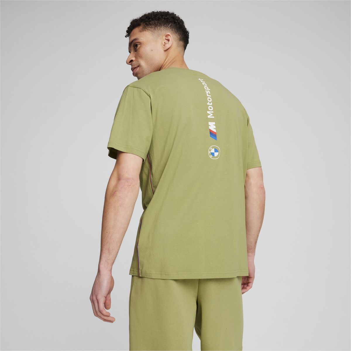 PUMA - Camisa Deportiva Puma Original Bmw Mms Ess Logo Verde Hombre