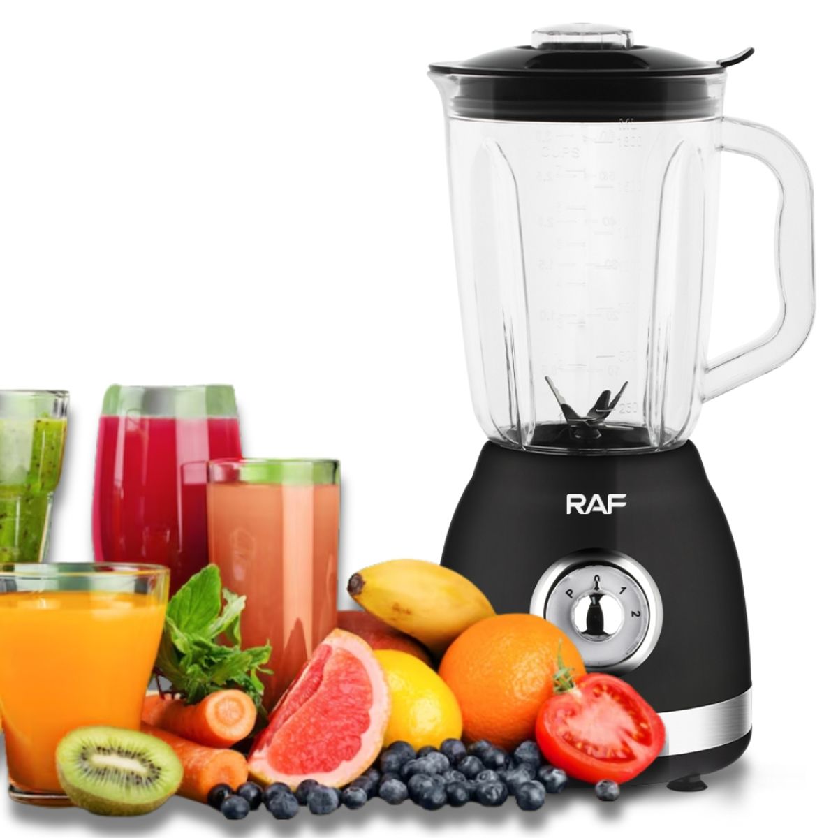 GENERICO - Licuadora Eléctrica 2 en1 De 1.5 Litros Procesador 350w 6 Cuchillas