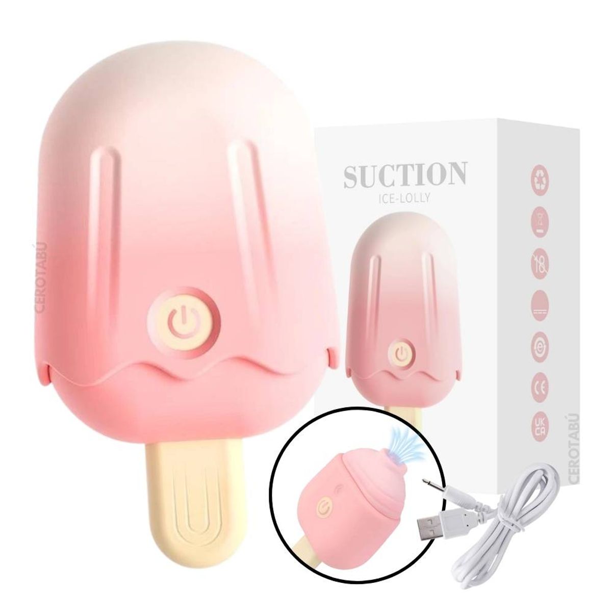 GENERICO - Vibrador Succionador Clitoris Dildo Recargable Discreto