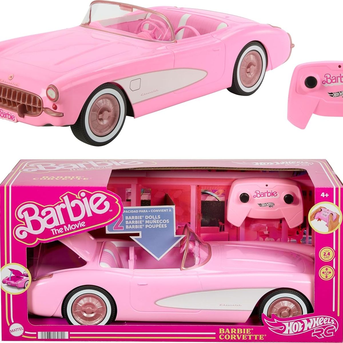 BARBIE - Barbie Corvette Control Remoto The Movie Color Rosa Carro Hot Wheels