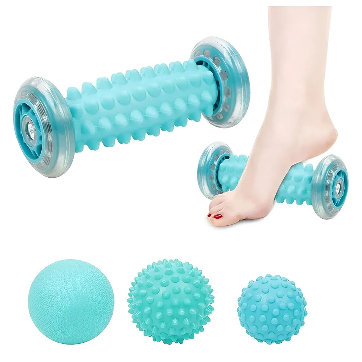 GENERICO - Masajeador Manual Corporal 4 Piezas Pies Y Cuerpo Alivia Dol