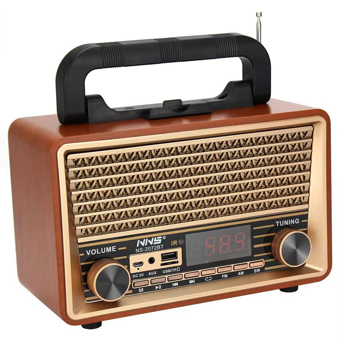 GENERICO - Radio Retro de Alta Sensibilidad con USB AM FM y SW