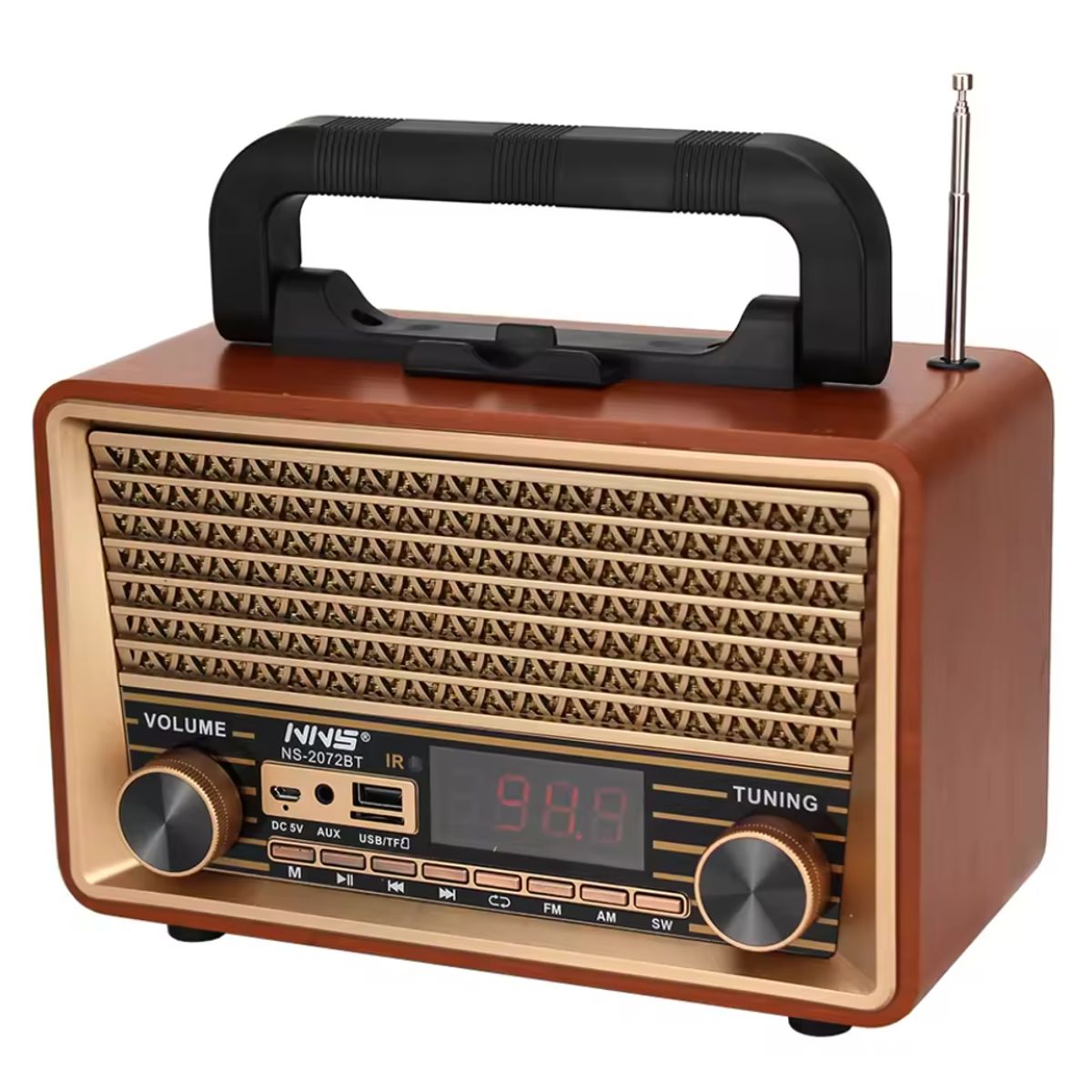 GENERICO - Radio Retro de Alta Sensibilidad con USB AM FM y SW