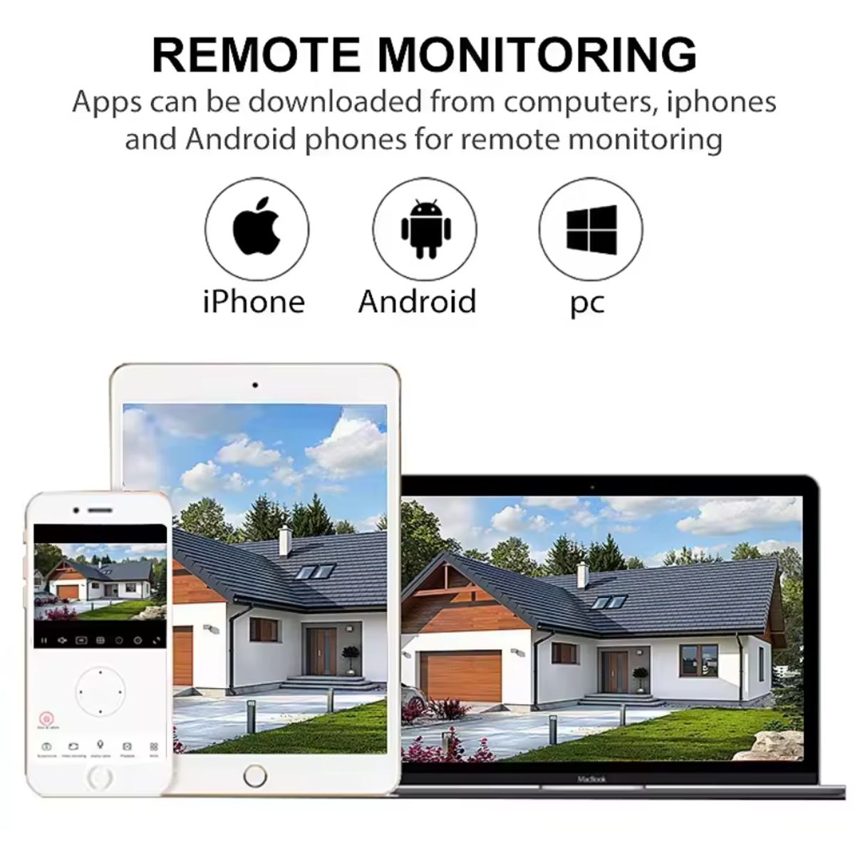 GENERICO - Cámara de Seguridad IP 6MP 4G Inalámbrica  Triple Lente Triple Vista PTZ