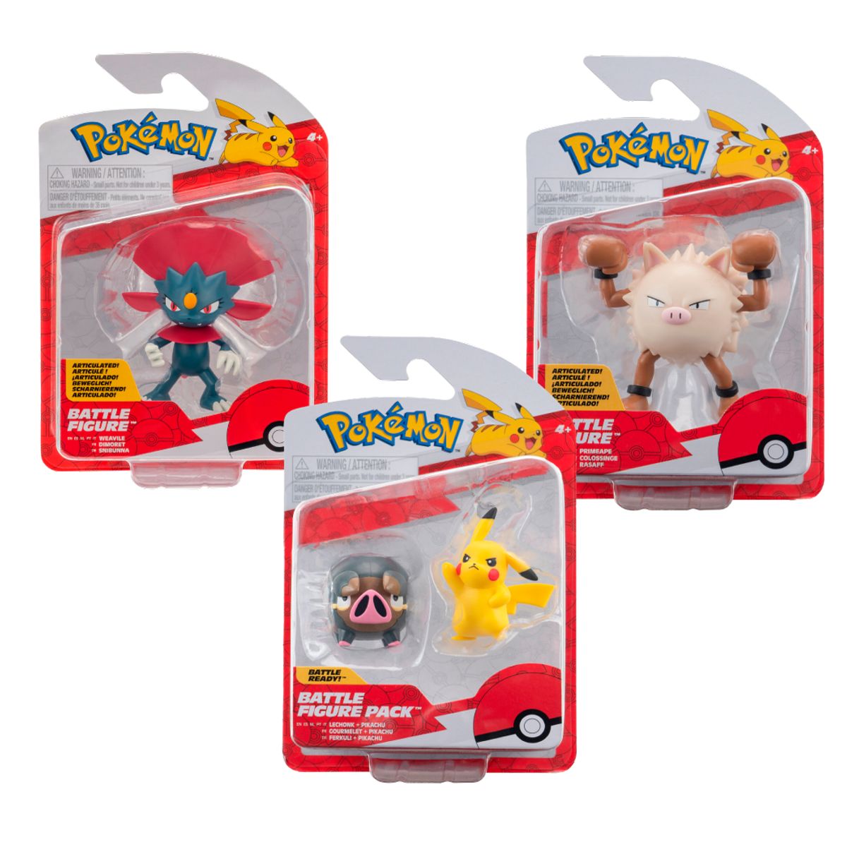 POKEMON - Set x 3 Figuras de Batalla Pokemon