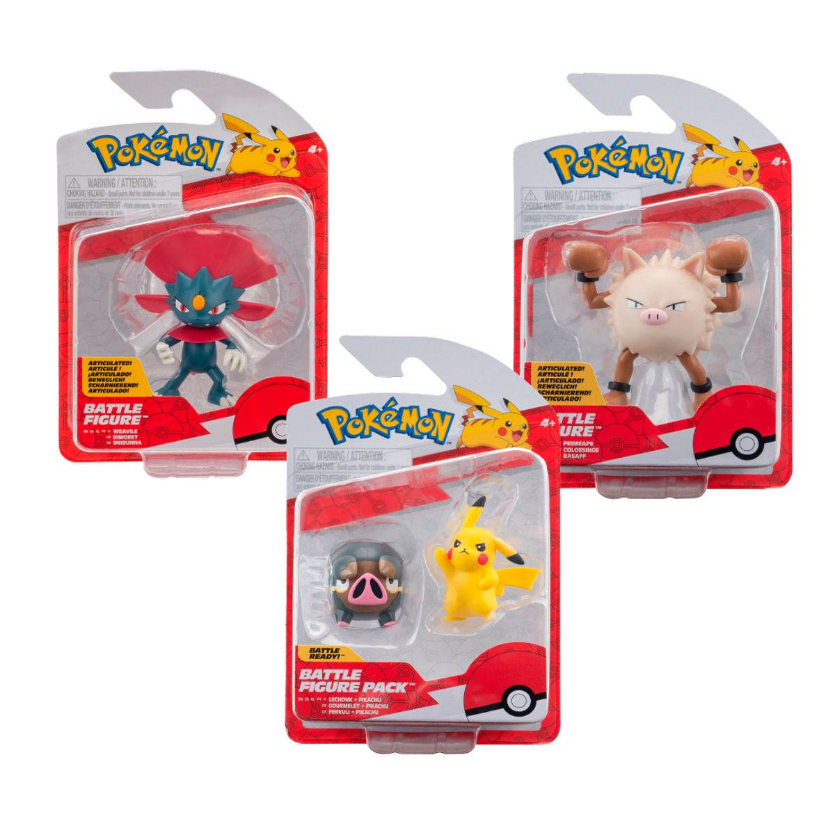 POKEMON - Set x 3 Figuras de Batalla Pokemon
