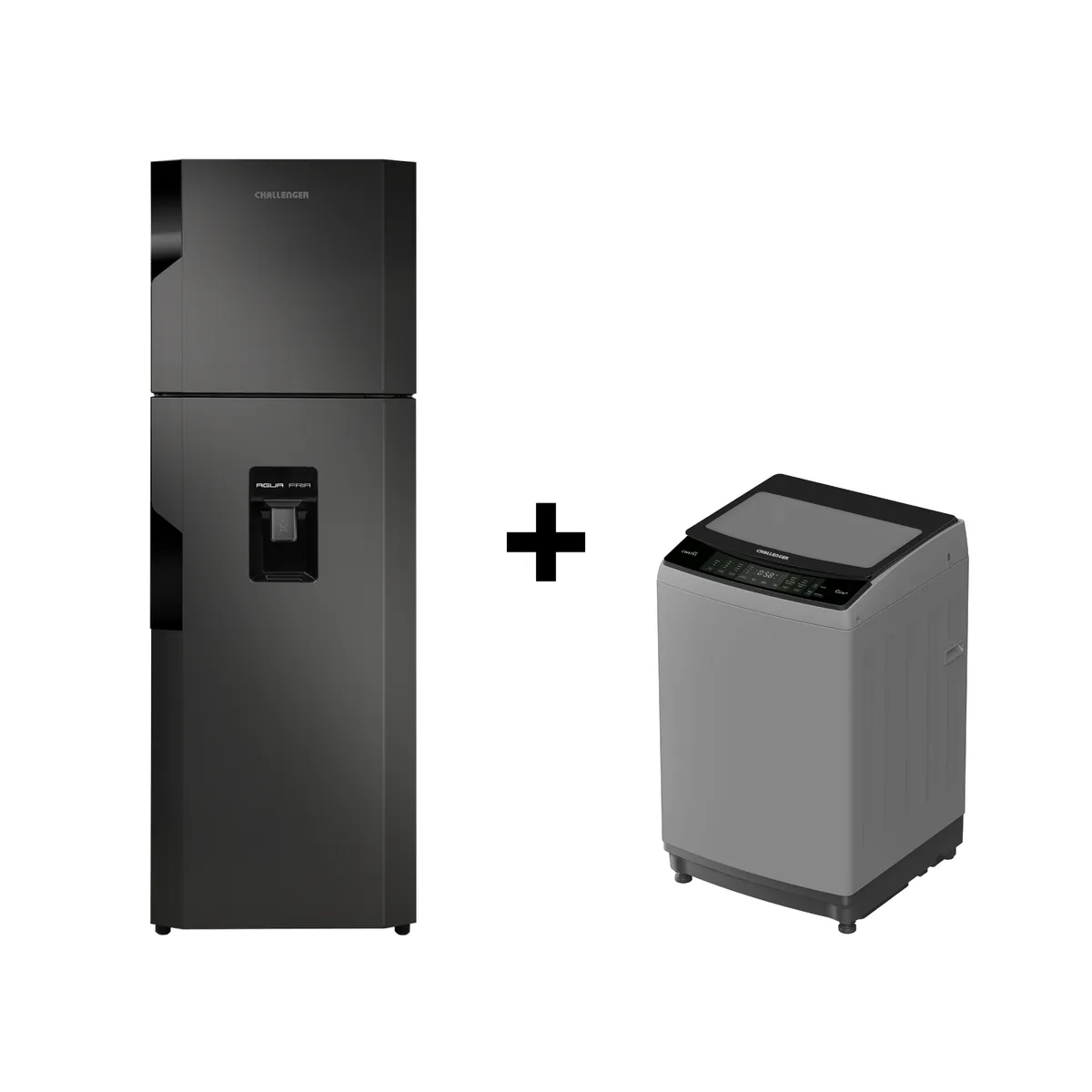 CHALLENGER - Nevera No Frost CR 249 Litros + Lavadora Automatica Carga Superior 11 KG Challenger